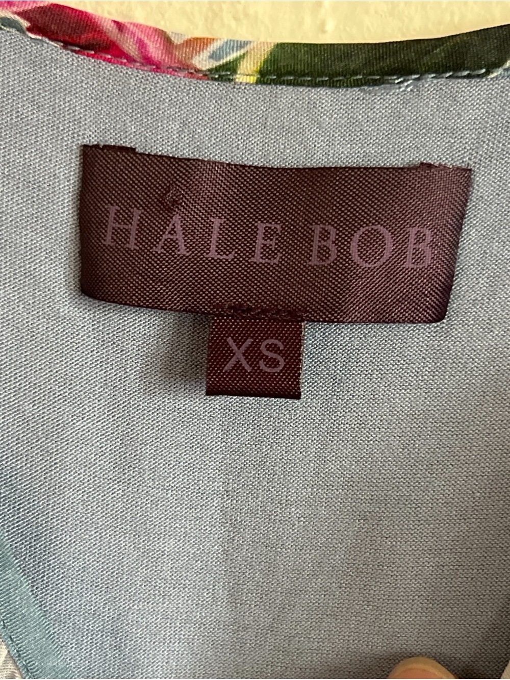 Hale Bob Silk Garden Floral Sleeveless Mini Dress XS Blue Cocktail Party Shower - Picture 5 of 7
